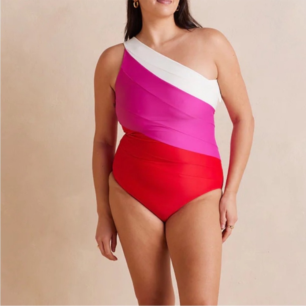 Summersalt Sidestroke Lava & Hibiscus & White Sand Size 20